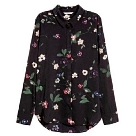 H&M Tops - Floral Button Up Top